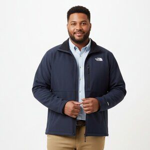 North Face Gray Zip Long Sleeve Windwall Jacket XXL